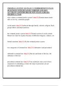 CRIMINAL JUSTICE 101 EXAM 1 COMPREHENSIVE EXAM  QUESTIONS WITH DETAILED VERIFIED AND 100&percnt;  ACCURATE ANSWERS BRAND NEW EXAM ALREADY  GRADED A&plus; PASS