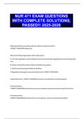 NUR 471 EXAM QUESTIONS WITH COMPLETE SOLUTIONS&comma; PASSED&excl;&excl; 2025-2026