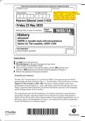 May 2025 Edexcel&colon; A Level History 9HI0&sol;1A Paper 1 &ndash; Breadth Study with Interpretations&comma; Option IA&colon; The Crusades&comma; c&period;1095&ndash;1204 &ndash; Merged Question Paper & Mark Scheme