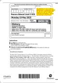 May 2025 Edexcel&colon; AS Level History 8HI0&sol;2H Paper 2 &ndash; Depth Study&comma; Option 2H&colon; The USA&comma; c&period;1920&ndash;55&colon; Boom&comma; Bust and Recovery&semi; The USA&comma; 1955&ndash;92&colon; Conformity and Challenge &ndash; Merged Question Paper & Mark Scheme