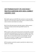 ADV PHARMACOLOGY UTA 5334 EXAM 1 PRACTICE QUESTIONS WITH 100&percnt; CORRECT ANSWERS &vert; 2025