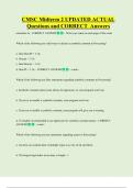 CMSC Midterm 2 UPDATED ACTUAL  Questions and CORRECT  Answers 