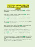CMSC Midterm 2 Study  UPDATED  ACTUAL Questions and CORRECT   Answers 