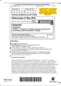 June 2025 Edexcel&colon; A Level Gujarati 9GU0&sol;01 Paper 1 &ndash; Translation into English&comma; Reading Comprehension and Writing &lpar;Research Question&rpar; in Gujarati &ndash; Merged Question Paper & Mark Scheme