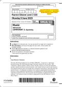 June 2025 Edexcel&colon; A Level Music 9MU0&sol;03 Component 3 &ndash; Appraising &ndash; Merged Question Paper & Mark Scheme