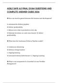 AGILE SAFE 6&period;0 FINAL EXAM QUESTIONS AND COMPLETE ANSWER GUIDE 2026