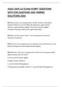AGILE SAFE 6&period;0 EXAM SCRIPT QUESTIONS WITH EXPLANATIONS AND VERIFIED SOLUTIONS 2026