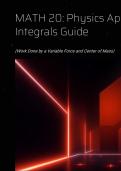 MATH 20&colon; Areas and Volumes Master Guide &lpar;Disk&comma; Washer&comma; Shell Setup&rpar;&rpar;