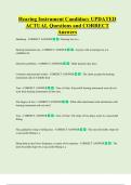 Hearing Instrument Candidacy UPDATED     ACTUAL Questions and CORRECT  Answers 
