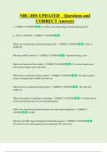 NBC-HIS UPDATED    Questions and  CORRECT Answers