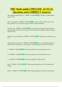 NBC Study guide UPDATED  ACTUAL   Questions and CORRECT Answers 