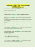 Audiology  UPDATED  Questions and  CORRECT Answers 