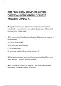 AHIT FINAL EXAM COMPLETE ACTUAL QUESTIONS WITH VERIFIED CORRECT ANSWERS GRADED A&plus;