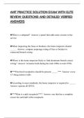 AHIT PRACTICE SOLUTION EXAM WITH ELITE REVIEW QUESTIONS AND DETAILED VERIFIED ANSWERS