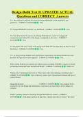 Design-Build Test &num;1 UPDATED ACTUAL  Questions and CORRECT  Answers