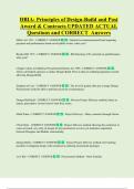 DBIA&colon; Principles of Design-Build and Post  Award & Contracts UPDATED ACTUAL  Questions and CORRECT  Answers 