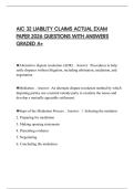 AIC 32 LIABILITY CLAIMS ACTUAL EXAM PAPER 2026 QUESTIONS WITH ANSWERS GRADED A&plus;
