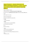 Organic Chemistry II &ndash; Reaction Mechanisms and Problem Sets&sol;Organic Chemistry II &vert; Lectures 1-38 &vert; All Course Material LATEST WITH COMPLETE SOLUTION RATED A&plus; 