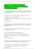 Chapter 11 - Quality and Safety Questions and All Correct Answers 2025-2026 Updated&period;