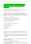 Quality & Safety - Exam 2 Questions and All Correct Answers 2025-2026 Updated&period; 