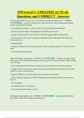 INPA level 3  UPDATED ACTUAL   Questions and CORRECT  Answers