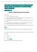 TEST BANK FOR MANAGING QUALITY INTEGRATING THE SUPPLY CHAIN&comma; 7TH EDITION BY S&period; THOMAS FOSTER&comma; JOHN W&period; GARDNER CHAPTER 1-15