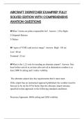 AIRCRAFT DISPATCHER EXAMPREP FULLY SOLVED EDITION WITH COMPREHENSIVE AVIATION QUESTIONS