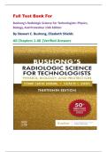 Full Test Bank For Bushong&rsquo;s Radiologic Science For Technologists&colon; Physics&comma; Biology&comma; And Protection 13th Edition By Stewart C&period; Bushong&comma; Elizabeth Shields  All Chapters 1-40 &vert;Verified Answers
