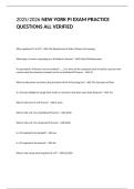 2025&sol;2026 NEW YORK PI EXAM PRACTICE QUESTIONS ALL VERIFIED