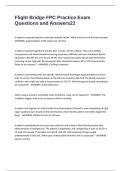 Flight Bridge FPC Practice Exam Questions and Answers
