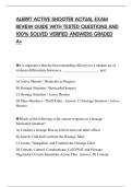 ALERRT ACTIVE SHOOTER ACTUAL EXAM REVIEW GUIDE WITH TESTED QUESTIONS AND 100&percnt; SOLVED VERIFIED ANSWERS GRADED A&plus;