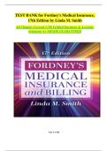 Test Bank for Fordney&rsquo;s Medical Insurance &lpar;17th Edition&rpar; by Linda M&period; Smith &vert; Complete Chapters 1&ndash;20 &vert; Verified Questions & Accurate Solutions