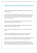 APRP Exam Questions With Correct Answers