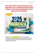 APRP EXAM 2025-2026 BRAND NEW ACTUAL EXAM WITH 100- VERIFIED QUESTIONS AND CORRECT SOLUTIONS-GUARANTEED VALUE PACK ACE YOUR GRADES&period; 