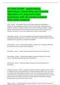 PA NHA EXAM - Applicability&comma; Definitions&comma; Ownership and General Operation of Long-Term Care Questions with All Actual Answers 2025-2026 Updated&period;