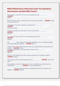MSSC-Maintenance Awareness Exam Test Questions  And Answers Verified 100&percnt; Correct 