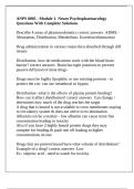 ANPS 8005 - Module 1- Neuro Psychopharmacology Questions With Complete Solutions