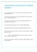 AUXCOM EXAM QUESTIONS WITH CORRECT ANSWERS
