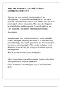 ANPS 8005 MIDTERM 2 QUESTIONS WITH COMPLETE SOLUTIONS
