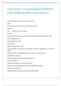 Coast Guard - Communications &lpar;AUXCOM&rpar; Exam Questions With Correct Answers&period;