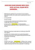 AUXCOM EXAM BRAND NEW 2025-2026 ACTUAL EXAM WITH ANSWERS&period;