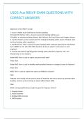 USCG-Aux RBSVP EXAM QUESTIONS WITH CORRECT ANSWERS 