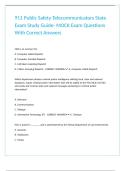 911 Public Safety Telecommunicators State Exam Study Guide- MOCK Exam Questions With Correct Answers 
