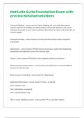 NetSuite Suite Foundation Exam with precise detailed solutions 
