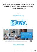 APEA 3P Actual Exam Test Bank &lpar;APEA Question Bank&rpar; &lpar;Mostly Resourceful&rpar; APEA updated A&plus;