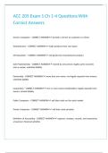 ACC 205 Exam 1 Ch 1-4 Questions With Correct Answers