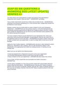 ASAP ED 500 QUESTIONS & ANSWERS&vert;&vert; 2025 LATEST UPDATE&vert;&vert; VERIFIED A&plus;