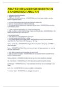 ASAP ED 100 and ED 500 QUESTIONS & ANSWERS&lpar;GRADED A&plus;&rpar;