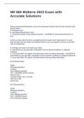 NR 565 Midterm 2023 Exam with Accurate Solutions
