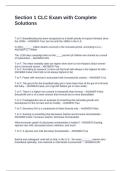 Section 1 CLC Exam with Complete Solutions
